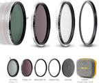 NiSi - 77mm Swift System VND Mist Kit, 1-5 Stop True Color Variable Neutral Density Filter, Swift Adapter Ring, Two Friction-Mounted Filters (ND16 4-Stop, Black Mist 1/4), Photography and Videography