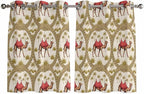 2 Panel Kitchen Cafe Curtains, Camels Palm Trees Sunlight Filtering Nature Air Through, Window Decor Tier Curtains for Living Room 104W x 52L inch Desert Date Coconut Trees Leaves Cords Beige