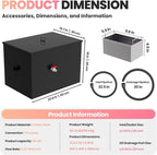 Commercial Grease Interceptor - 23.6x15.7x18in Carbon Steel Grease Trap with Inlet/Drainage Pipeline, Oil Water Separator for Home Kitchen Restaurant Food Processing Plant Wastewater