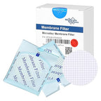 Membrane Solutions MCE Gridded Membrane Filter, Mixed Cellulose Esters Membrane Filter, Sterile Individual Pack Membrane Disc Filter, Diameter: 47 mm, Pore Size: 0.45 um, (2000 Pack)