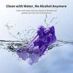 ANYCUBIC Upgraded Water Washable 3D Printer Resin, 405nm High Precision 3D Resin, Low Shrinkage Photopolymer Resin for 4K/8K/12K Capable LCD DLP Resin 3D Printer Printing (Purple, 1000g)