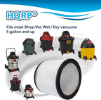 HQRP 12 pack Cartridge Filters Replacement for Shop-Vac 90304 90350 90340 9033 for most Wet/Dry Vacuum Cleaners 5 Gallon and above