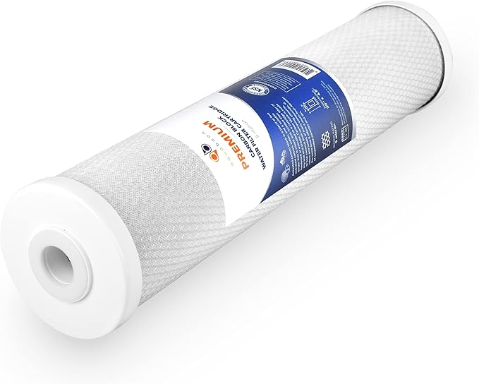 Aquaboon 5 Micron 20 x 4.5 Water Filters Whole House Set NSF Certified Water Filter Replacement Cartridges CTO & KDF & Sediment Compatible with FC25B