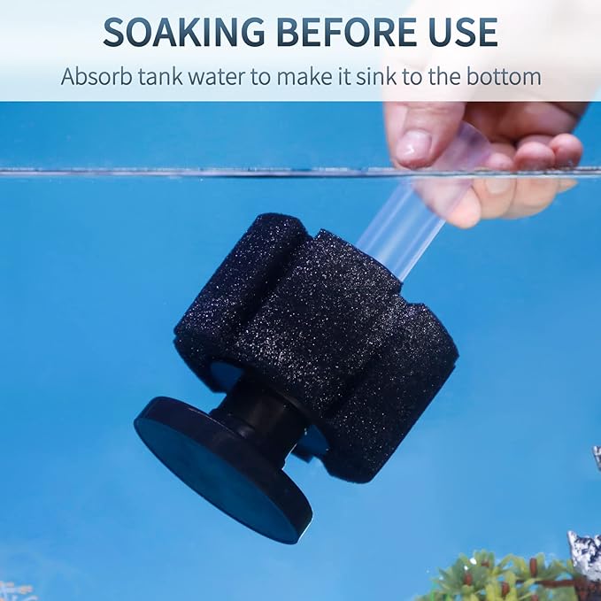 Pawfly Aquarium Bio Sponge Filter Quiet Betta Fry Shrimp and Small Fish Foam Filter for Fish Tank up to 30 Gallons, 4 Pack