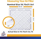 Filter King Air Filters 19.75x21.5x1 | 12 Pack | MERV 13 | HVAC Pleated AC Furnace Filters | Air Purifier | Replacement Filters for Clean, Healthy & Fresh Environment| MADE IN USA