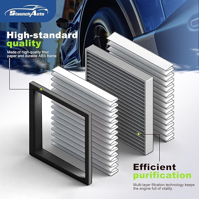 Engine and Cabin Air Filter Combo for Honda Odyssey 2018-2025 2026 V6 3.5L, Acura TLX 2021-2025 2026 L4 2.0L Air Filter Replacement #CA12061,CF11182,80292-TF0-G01, 172205J6A10 Car Accessories 2 Pack