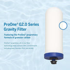 ProOne 9-Inch Gravity Water Filter Replacement G-Series 3-Pack - Universally Compatible with Gravity Water Filter Systems - NSF/ANSI Certified to Reduce Lead, Reduce Microplastics, & Total PFAS