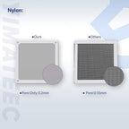 Dust Filter PC 140mm for Computer Cooler/PSU/Routers Nylon 80 Mesh, Magnetic Frame PC Fan Dust Mesh PC Cooler Filter Dustproof Computer Fan Grills (Nylon, 140 * 140mm, 5pcs, White)
