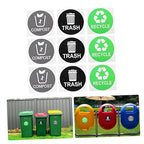 9pcs Trash Can Classification Stickers Self-Adhesive Recycling Decals for Easy Waste Sorting Options for Home and Kitchen Use