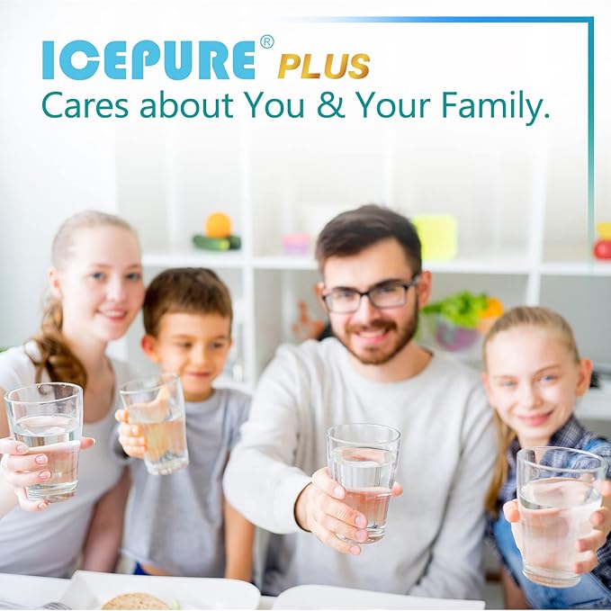 ICEPURE PLUS NSF53&42 Premium RWF0600AH Replacement for GE MFW, MWFP, 197D6321P006, WFC1201, MWFA, PC75009, HDX FMG-1, GSE25GSHECSS, 46-9996, GSH25JSDDSS, PSHS6PGZBESS Refrigerator Water Filter 4PACK