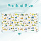 4 Pcs Fluorescent Light Covers for Ceiling Lights Construction Vehicles Excavators Dump Trucks Cranes Safety Signs Decorative Magnets Light Filters for Office Home Classroom Must Haves 4’ x 2’