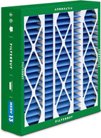 Filterbuy 20x25.25x3.5 Air Filter MERV 13 Optimal Smoke & Allergy Defense (3-Pack), Pleated HVAC AC Furnace Filters for AprilAire Space-Gard 102 & 2120 (Actual Size: 19.94 x 25.38 x 3.75)