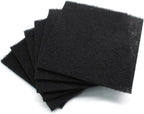 Biaungdo 6 Pack 5 Inch Sqaure Charcoal Filter Replacements, Black Kitchen Compost Bin Filters for Countertop Square Carbon Filter Bin Pail Replacement