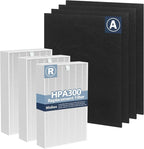 3 Pack HPA300 HEPA Filter Replacement for Honeywell HPA300 Series Air Purifiers HPA300, HPA300VP, HPA304, HPA3300, Replace HRF-R3(3 Ture HEPA R Replacement Filter + 4 Activated Carbon Pre-Filter)