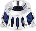 Air Cleaner Motorcycle Air Filter Intake System Kit Fit for Harley Dyna 2000-2017, Softail 2000-2015, Touring 2000-2007(B-Chromed Silver)