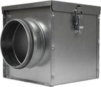 Repa Market 4" Duct Air Filter Box – Galvanized Steel Inline Dryer Filter Housing for Round Duct - EPDM Rubber Gaskets – Easily Serviceable Lint Trap – Intake Ventilation, Home Improvement