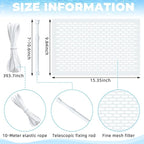 Pool Skimmer Guard Kit Pool Skimmer Screen Net Skimmer Catcher Leaf Shield Net for Inground or Above Ground Pools Debris Easy Assembly Prevent Blockage Anti-Rust & Anti-Corrosion