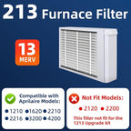 3 Pack 213 Replacement Air Filter, MERV 13,Actual Size: 20.47"x25.6"x3.94", Nominal Size: 20''x25''x4'', HVAC Furnace Filter, Compatible with AprilAire Models 1210, 1620, 2210, 2216, 3210, 4200