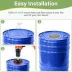 6" Rain Water Barrel Screen Filter - Rain Berral Vent Aluminum Mesh Cover for Rainwater Collection System, Keep Mosquitos and Debris Out of Rain Water Drum