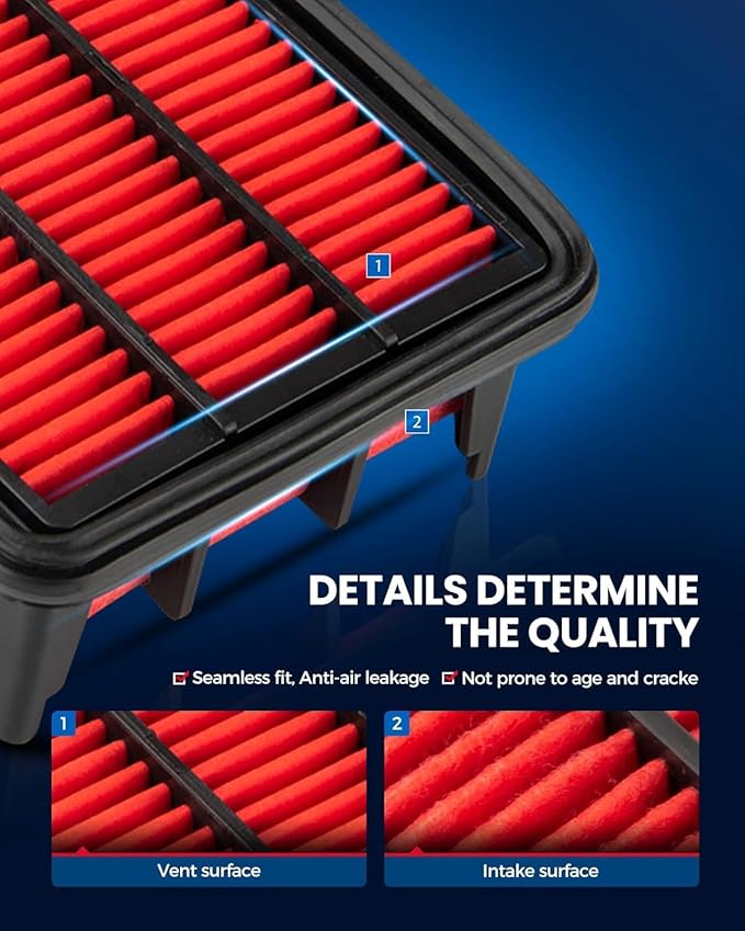 KAX Premium Engine Air Filter, CA10910 Replacement for Mitsubishi Outlander Sport 2013-2025, Outlander 2014-2020, Lancer(After 7/12/2013), Advanced Air Filter Media, Increased Acceleration