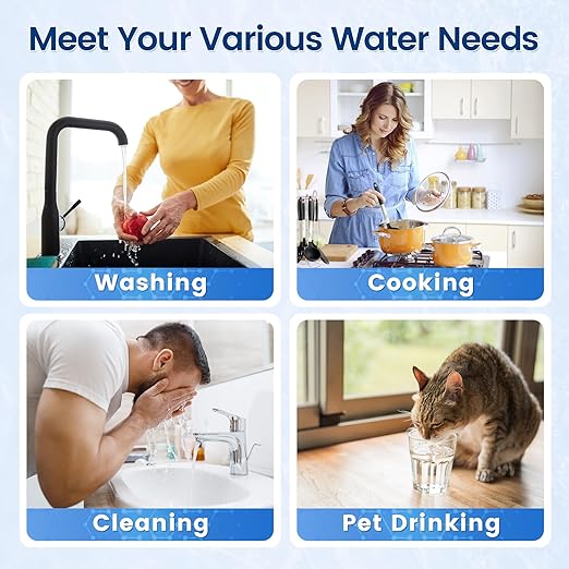 Vortopt Under Sink Water Filter System,NSF/ANSI 42 Certified Water Purifier,28000 Galloons Large Flow Flux,Reduces PFOA/PFOS,Chlorine,Bad Odors,Direct Connect to Kitchen Faucet (Black-Q5-C2-28000GAL)