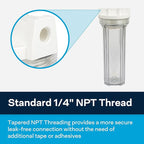 SpiroPure Clear Water Filter Housing 10 inch / 2.5 x 10 / 158117 Transparent Standard Housing (Case of 12)