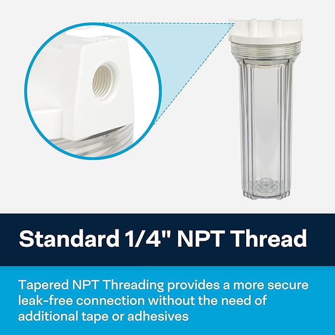 SpiroPure Clear Water Filter Housing 10 inch / 2.5 x 10 / 158117 Transparent Standard Housing