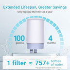 AQUA CREST Alkaline Faucet Water Filter, Replacement for Brita® Filter, Increase PH, Brita® Filter Replacement, 36311 On Tap Water Filtration System, FR-200, FF-100, 2 Packs