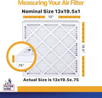 Filter King 13x19.5x1 Air Filter | 4-PACK | MERV 13 HVAC Pleated A/C Furnace Filter | MADE IN USA | Actual Size: 13 x 19.5 x .75"