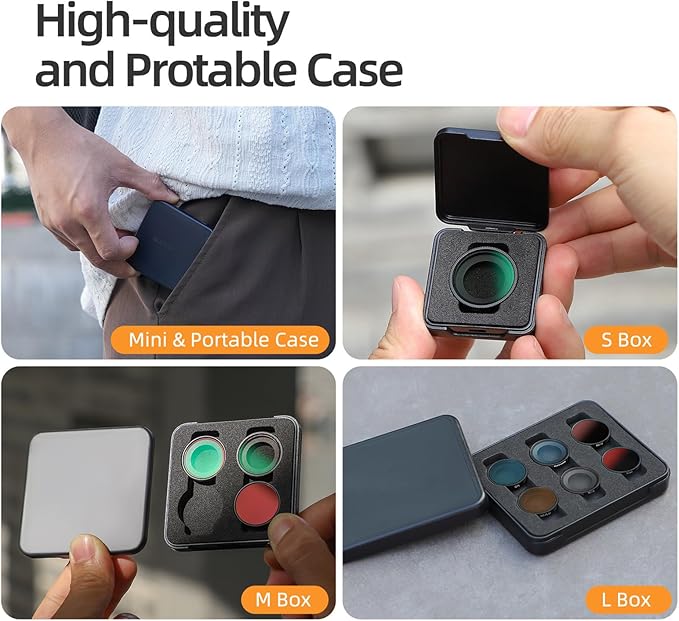 ND Filter Set Compatible with Insta360 GO Ultra Camera Accessories, ND8/ND16/ND32/ND64 Lens Filter Waterproof Scratch-Resistant