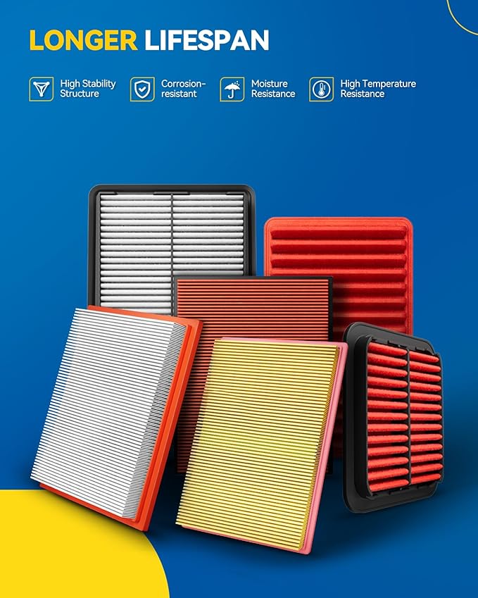 PHILTOP Engine Air Filter, CA11946 2PCS Compatible with Ford Transit-250, Transit-350/HD, Transit-150 2015-2026, 3.2T/3.5T/3.7T, L5/V6
