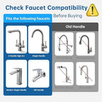 Faucet Water Filter, NSF 42 Certified Sink Water Filter with Blue Light, Remove Chlorine,Odor & Heavy Metals, Fits 15/16“, 13/15”, 3/4" Kitchen Faucets, Filters 100+ Gallons,1* Filter, LJ203