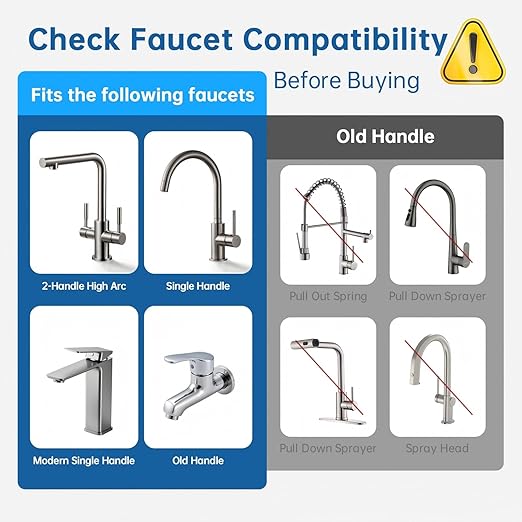 Water Filter for Sink Faucet,NSF42 Certified Faucet-Mounted Water Filter with Blue Light,99.9% Multi-Layer Folded Filter,Removes Chlorine, Odor & Heavy Metals,1*Filter, LJ107