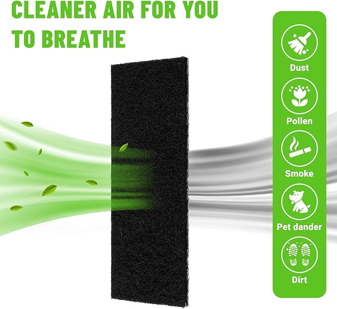 4"x12" Activated Carbon Air Vent Filters for Home, 20 Pack Floor Vents Filters, Floor Registers Filters,Charcoal Vent Filter