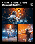 K&F CONCEPT 52mm Star Filters Kit (3pcs) 4 Points 6 Points 8 Points Cross Screen Starburst Filters Set -18 Layer Coating Ultra Slim Optical Glass Camera Lens Filter with 3 Cleaning Cloth