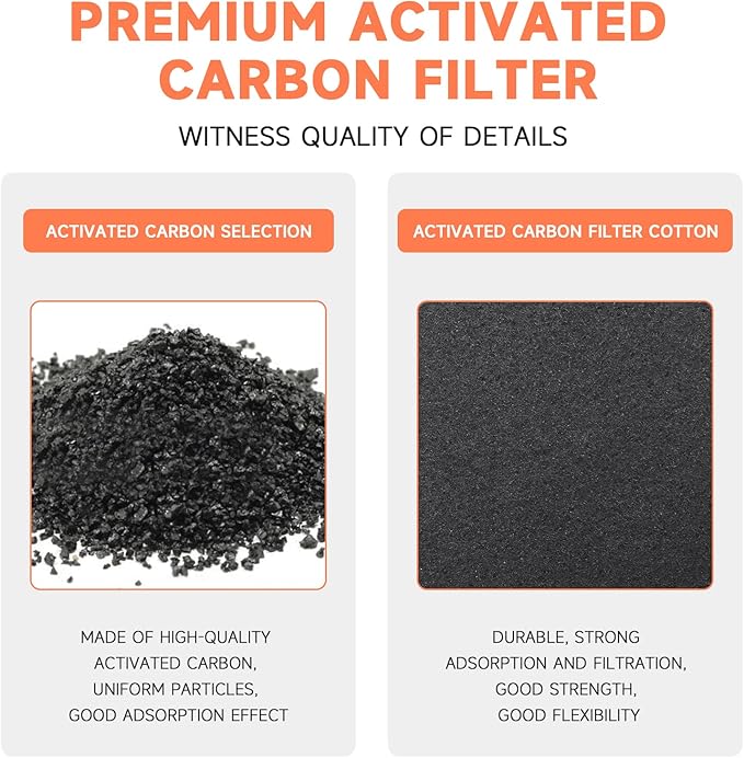 Carbon Filter 12 Pack 4" x 12" Activated Charcoal Air Vent Filters Premium Floor Pre-Filter Work in Indoor Home Purifier, Air Conditioner (12 Black)