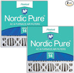 Nordic Pure 20x20x5 (Actual Size: 19 5/8 x 19 7/8 x 4 3/8) Honeywell/Lennox Replacement MERV 14 Air Filters 2 Pack