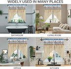Western Horse Swag Valances for Windows, Farmhouse Wooden Grain Vintage Cowboy Barn Door Rod Pocket Kitchen Curtains Valance, Small Window Curtains Swag for Cafe Living Room, 2 Panels, 28x36 inch