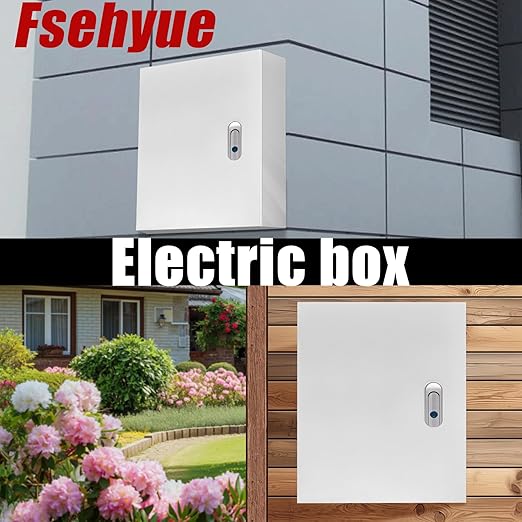 Electrical Box 20 x 16 x 10 Inch Indoor Outdoor Electrical Enclosure Box Steel Junction Box Wall Mounted Universal Electrical Project Box with Safety Locks and Mounting Plates