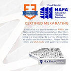 Filters Fast 22x22x1 Air Filter MERV 11, 1" AC Furnace Air Filters, Made in the USA, Actual Size: 21.75"x21.75"x0.75, 6 Pack