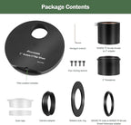 Astromania Telescope Filter Wheel Holder, Filter Wheel Drawer Compatible with 5-Position Moon Nebula Filter 2 Inch for Astronomical Observation As Useful Telescope Accessories with 2 Inches T Adapter