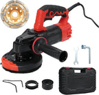 Small Portable Industrial Floor Wall Polisher Handheld Grinding Polishing Machine Concrete Grinder Concrete Surface Planer Dust Extraction Shroud 1200W Motor 9000RPM Auxili