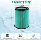 Replacement VF6000 Filter for Ridgid Shop Vac Filters 5-20 Gallon, 5-Layer Wet/Dry Rigid Shop Vac Filters Compatible with WD5500 WD0671 WD6425 WD7000 WD1280 WD1851 WD1680-1 Pack