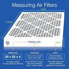Nordic Pure 20x20x4 (Actual Size: 19 1/2 x 19 1/2 x 3 5/8) Furnace Air Filters MERV 10 Pleated + Carbon 1 Pack