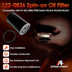 122-0836 Oil Filter │Replacement For RV QG 5500/7000 Series HGJAA HGJAB HGJAC Spin-on │Replaces# 01220836, B7238, PH2875, PH10027
