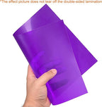 uxcell 4Pcs A4 Gel Light Lighting Filter Overlay Transparent Color Correction Plastic Vinyl PVC Sheets Photography Television Purple,0.3mm