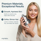 MyHalos® Filtered Shower Head for Hard Water Filter - High Pressure, Removes Chlorine - Shower Head Filter for Hard Water Softener Showerhead, Easy Install, For Hair & Skin, Filtering (Brushed Metal)
