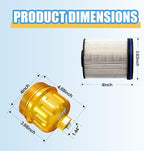 iFJF TP1015 Fuel Filter and 134001 Housing Cap Replacement for Duramax 6.6L 2017-2024 Chevy Silverado/GMC Sierra 2500HD 3500HD L5P Diesel Engine (Gold Cap)