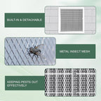 2-Pack Paintable Gable Vents - 18" x 18" Aluminum with Screen, Maximize Ventilation in Attics and Sheds, Vent Opening: 16" x 16"