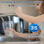 Vortopt Under Sink Water Filter System,Kitchen Sink Water Filter,NSF/ANSI 42 Certified Under Sink Water Filter,28000 Gallons Flow,Reduces PFOA/PFOS/Chlorine,Direct Connect,Black,Q5-C2.